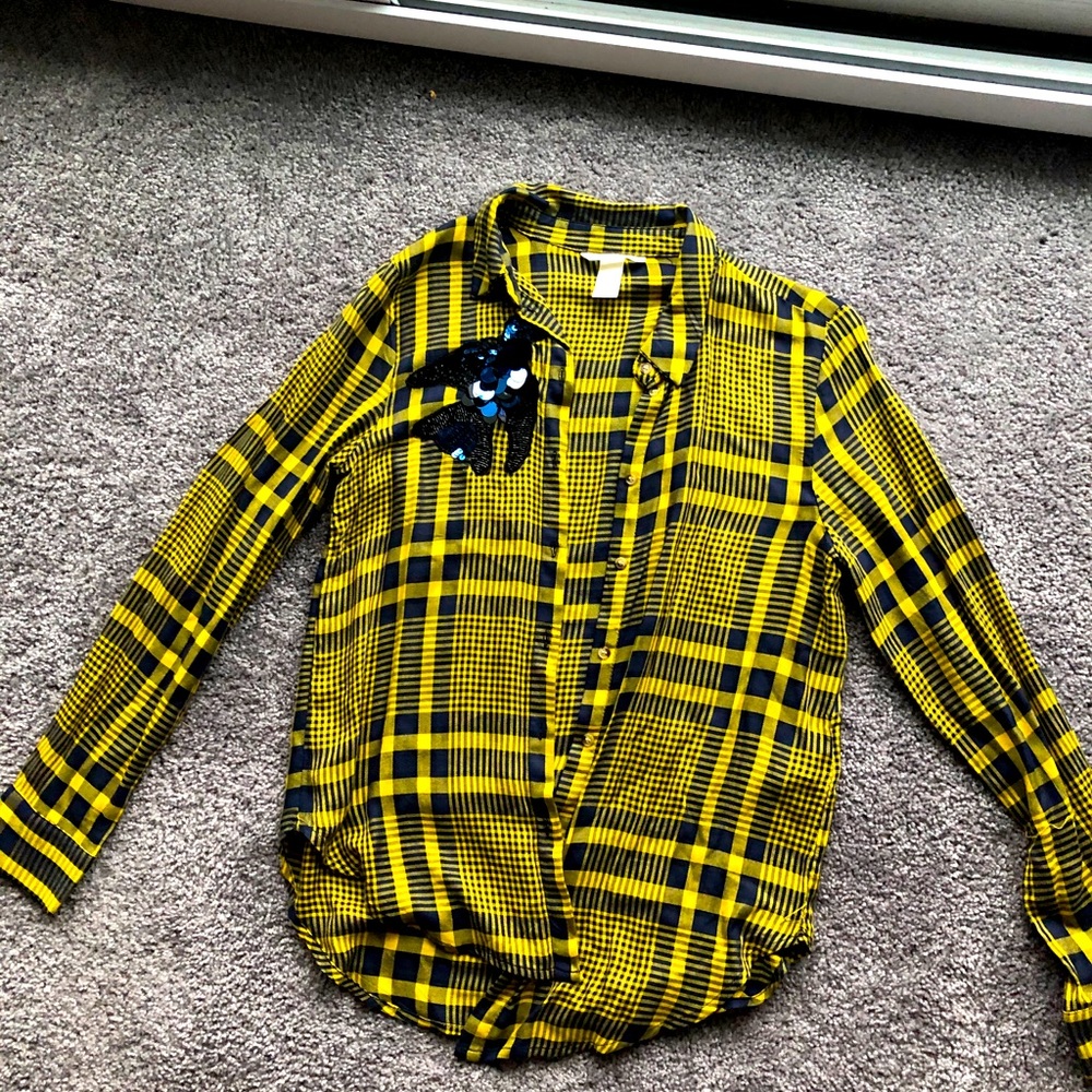 H&M shirt with embroidered bird